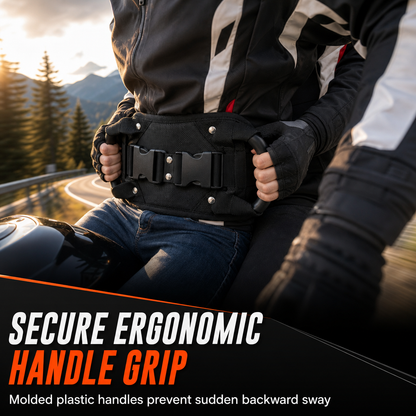 🏍️ LIMITED-TIME 50% OFF! 🛡️ Motorcycle Passenger Grab Handle Belt – Non-slip, Adjustable, Heavy-Duty ✨