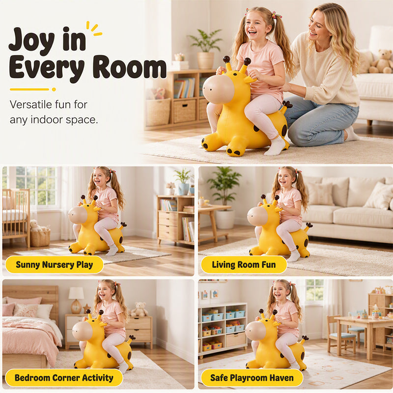 🎁🎄Christmas Sale!💞50K+ SOLD!⏳✨Cute Giraffe Bouncy Animal Hopper for Kids