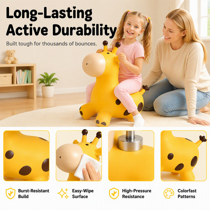 🎁🎄Christmas Sale!💞50K+ SOLD!⏳✨Cute Giraffe Bouncy Animal Hopper for Kids
