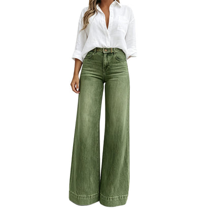 ✨ Vintage Wide-Leg Jeans 💙 High Waist Comfort & Timeless Style