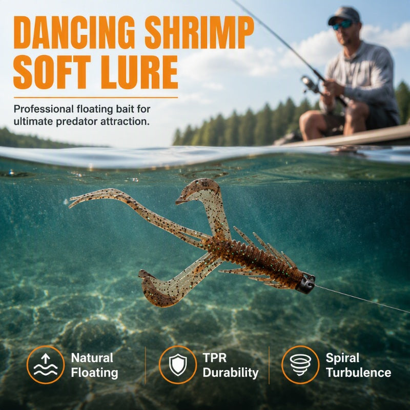 🦐 LIMITED-TIME 50% OFF! 🎣 Realistic Shrimp Soft Lures – Lifelike Action, Scent Infused, Glow Visible ✨