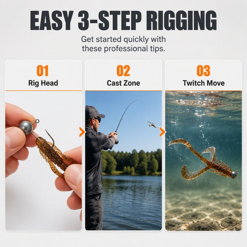 🦐 LIMITED-TIME 50% OFF! 🎣 Realistic Shrimp Soft Lures – Lifelike Action, Scent Infused, Glow Visible ✨