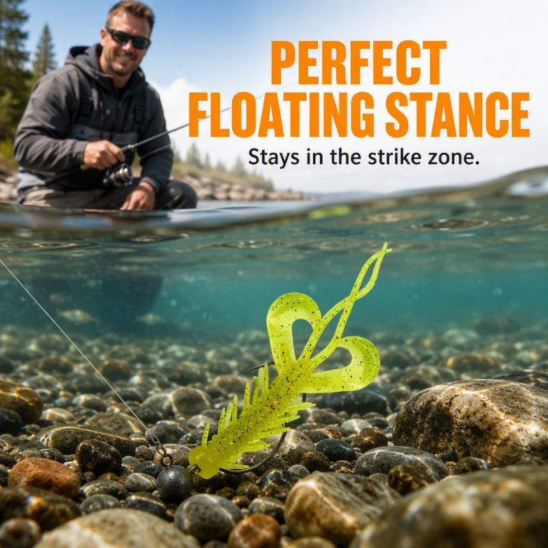 🦐 LIMITED-TIME 50% OFF! 🎣 Realistic Shrimp Soft Lures – Lifelike Action, Scent Infused, Glow Visible ✨