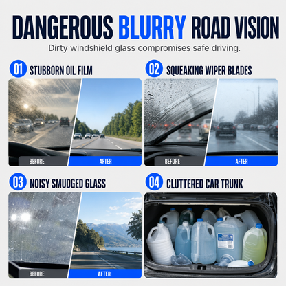 🚗💧Car Windshield Washer Effervescent Tablets – Dissolve Fast, Clean Streak-Free, Easy to Use