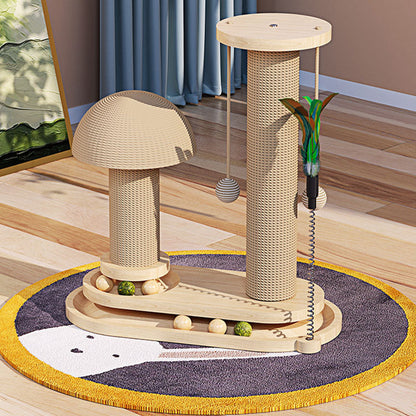 🐾 50% OFF! ✨ Interactive Cat Scratching Post – Sisal-Wrapped Durable Post, Feather Teaser & Ball Toys & Sturdy Stable Base – Healthy Scratching & Hours of Fun 🎾