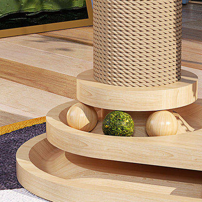 🐾 50% OFF! ✨ Interactive Cat Scratching Post – Sisal-Wrapped Durable Post, Feather Teaser & Ball Toys & Sturdy Stable Base – Healthy Scratching & Hours of Fun 🎾
