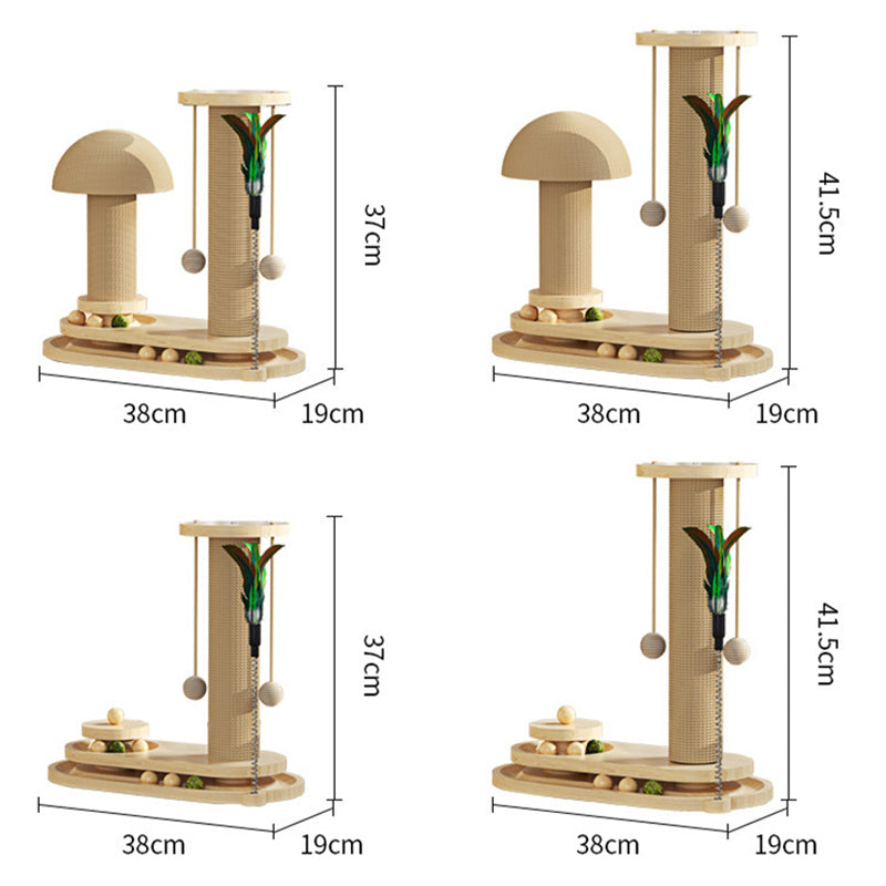 🐾 50% OFF! ✨ Interactive Cat Scratching Post – Sisal-Wrapped Durable Post, Feather Teaser & Ball Toys & Sturdy Stable Base – Healthy Scratching & Hours of Fun 🎾