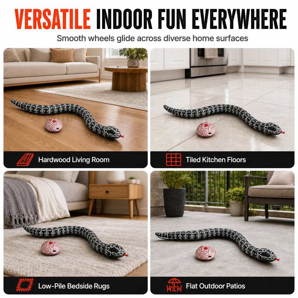 🐍✨Smart Sensing Electric Snake Toy with Obstacle Avoidance – Banded Krait Interactive Prank Toy for Kids