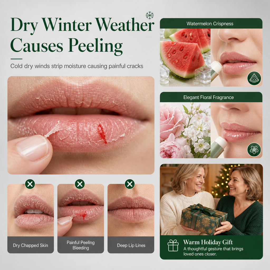 🎄💋Christmas Moisturizing Lip Balm Set – Hydrating, Long-Lasting, Perfect Holiday Gift
