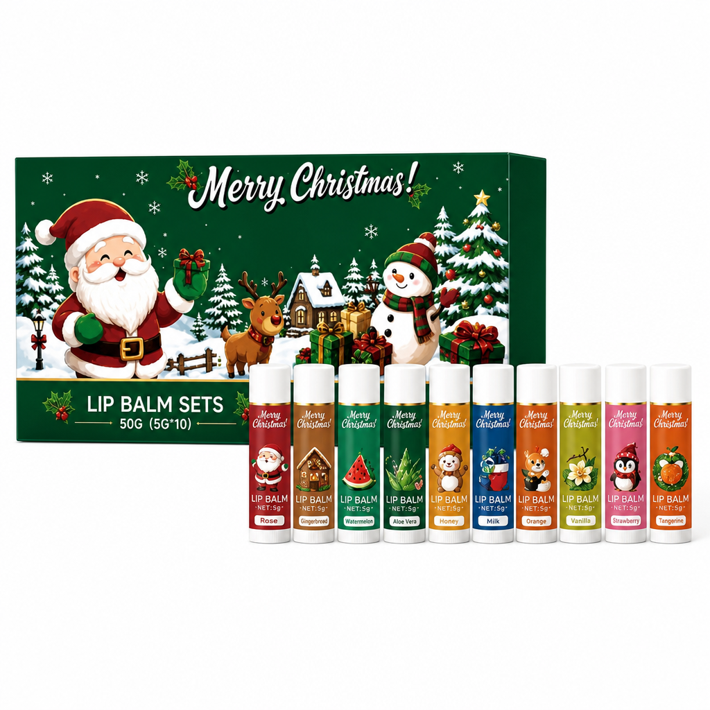 🎄💋Christmas Moisturizing Lip Balm Set – Hydrating, Long-Lasting, Perfect Holiday Gift