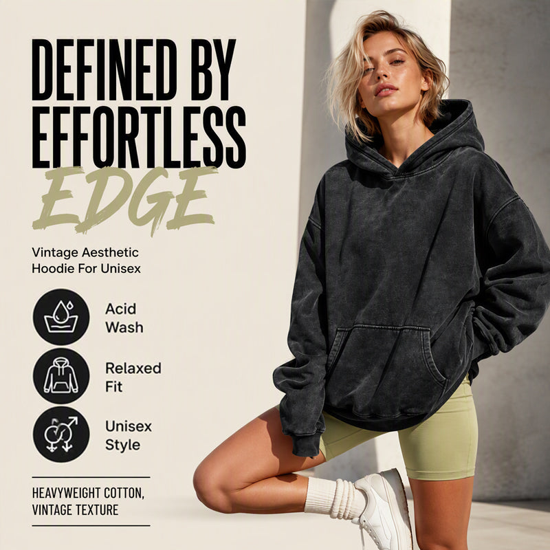 Womens Acid Wash Hoodie Oversized Long Sleeve Fall Fashion Sweatshirts