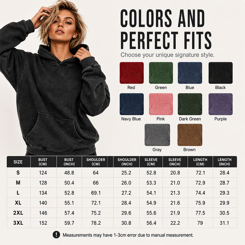 Womens Acid Wash Hoodie Oversized Long Sleeve Fall Fashion Sweatshirts
