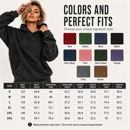 Womens Acid Wash Hoodie Oversized Long Sleeve Fall Fashion Sweatshirts
