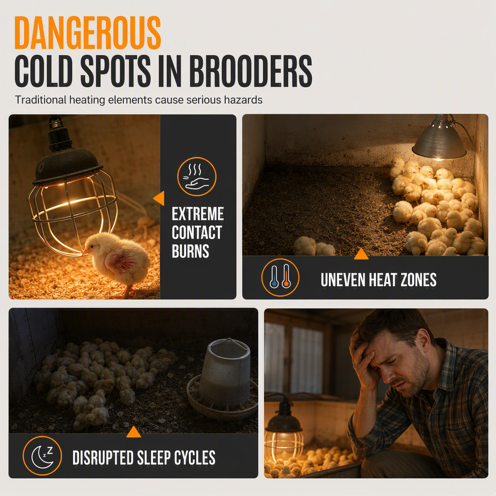 🐣🌡️Intelligent Temperature Control Brooder Heater – Constant Warmth, Safe & Energy-Saving for Chicks
