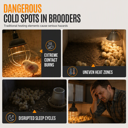 🐣🌡️Intelligent Temperature Control Brooder Heater – Constant Warmth, Safe & Energy-Saving for Chicks