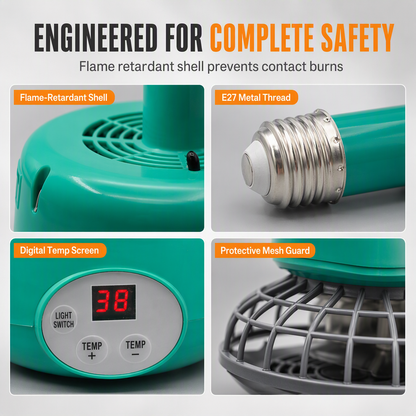 🐣🌡️Intelligent Temperature Control Brooder Heater – Constant Warmth, Safe & Energy-Saving for Chicks