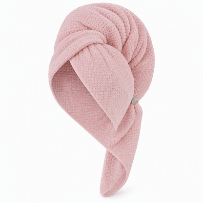 🍍💇‍♀️Coral Fleece Hair Drying Towel for Women 60×100cm – Pineapple Grid, Super Absorbent, Quick-Drying Head Wrap Turban