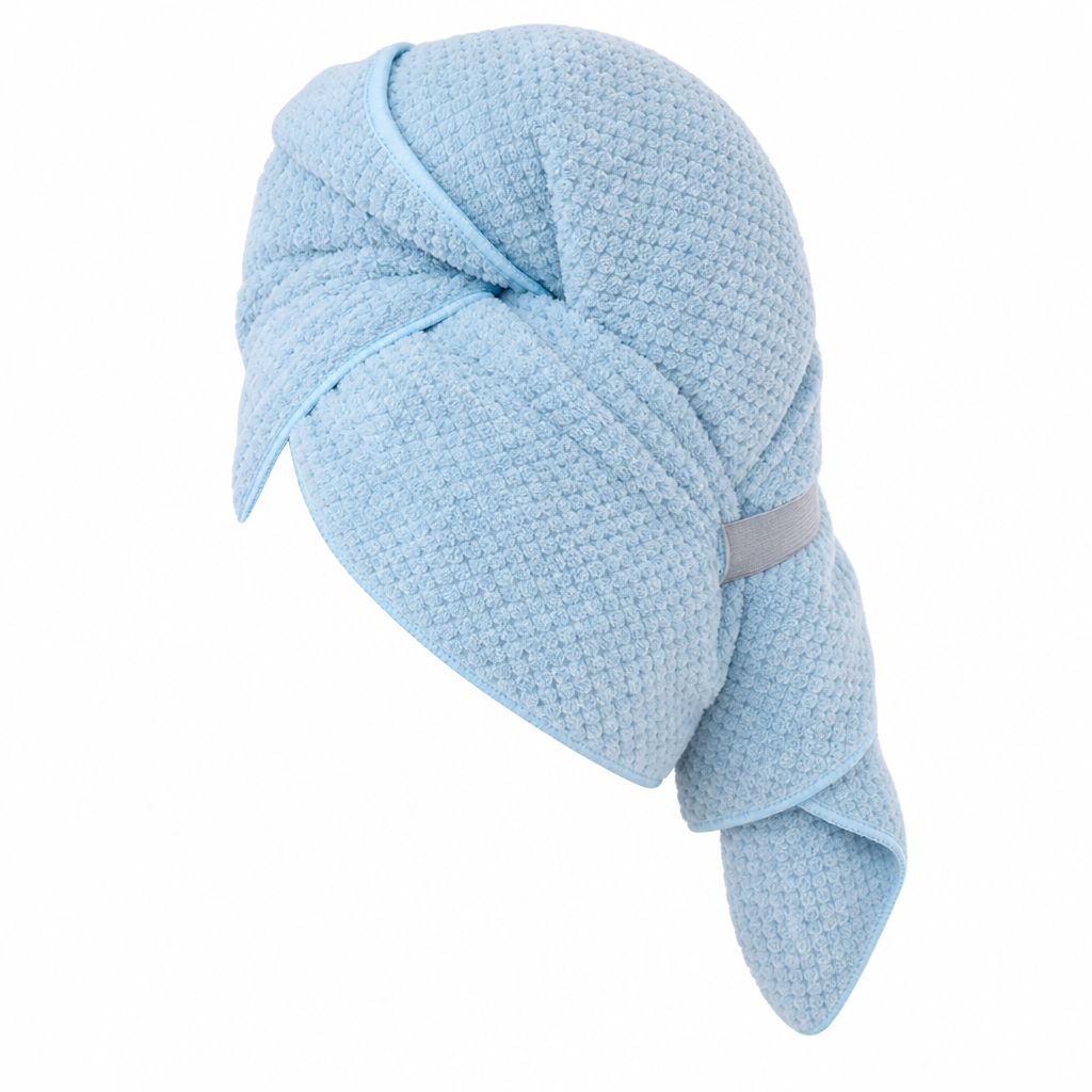 🍍💇‍♀️Coral Fleece Hair Drying Towel for Women 60×100cm – Pineapple Grid, Super Absorbent, Quick-Drying Head Wrap Turban