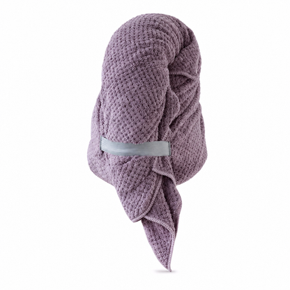 🍍💇‍♀️Coral Fleece Hair Drying Towel for Women 60×100cm – Pineapple Grid, Super Absorbent, Quick-Drying Head Wrap Turban