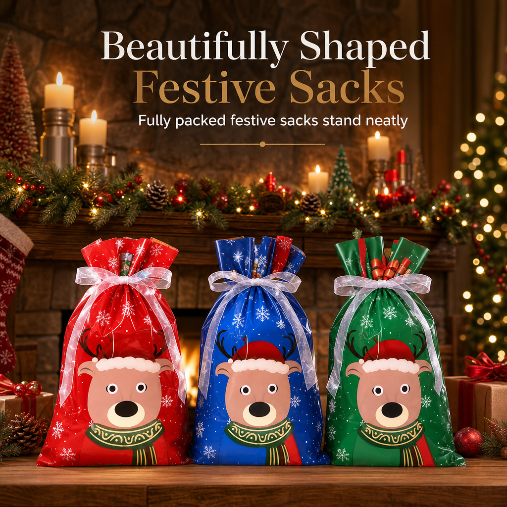 🎅Xmas HOT Sales - 48% OFF🎁10 Pack Christmas Drawstring Candy Gift Bags