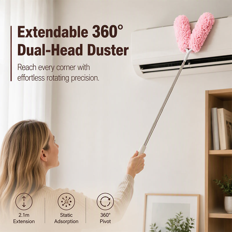 ✨Hot Sale 50% OFF🔥Extendable 360° Rotating Double-Head Electrostatic Duster