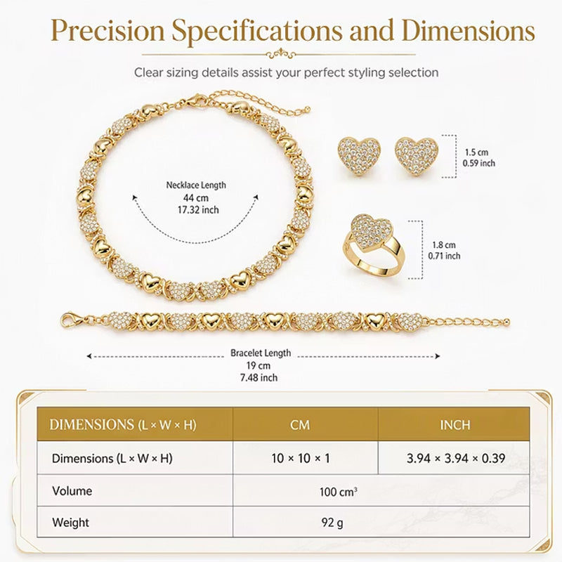 🎁 Early Christmas Hot Sale 53% OFF🎅 Classic Heart Shape Jewelry 4-Piece Set