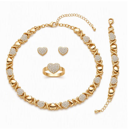 🎁 Early Christmas Hot Sale 53% OFF🎅 Classic Heart Shape Jewelry 4-Piece Set