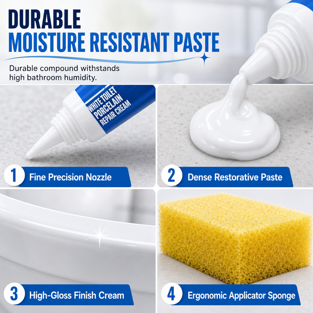 ⏰Witte reparatiepasta voor toiletporselein