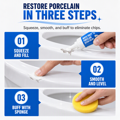 ⏰Witte reparatiepasta voor toiletporselein