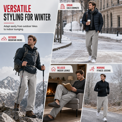 🔥 Fleece-Lined Warmth, Easy Movement | Unisex Thermal Pants