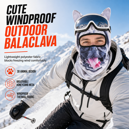 🦊Animal Print Windproof Balaclava Face Mask – Warm, Wind-Resistant, Stylish Outdoor Protection