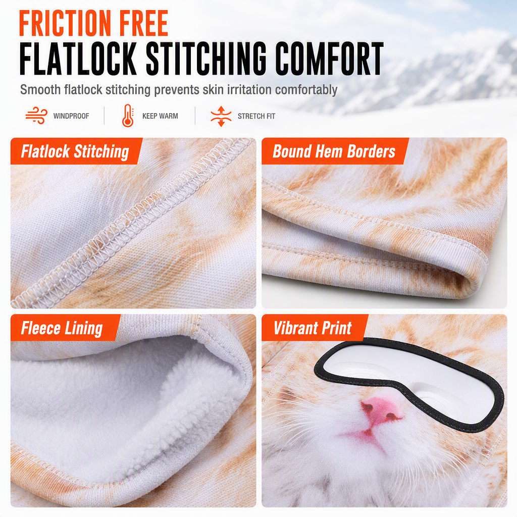 🦊Animal Print Windproof Balaclava Face Mask – Warm, Wind-Resistant, Stylish Outdoor Protection