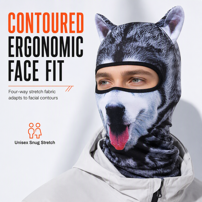 🦊Animal Print Windproof Balaclava Face Mask – Warm, Wind-Resistant, Stylish Outdoor Protection