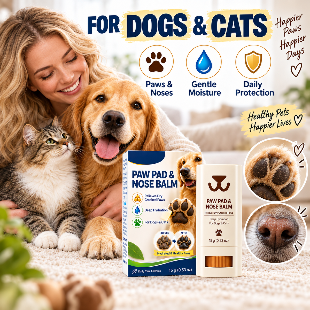 🐾✨Paw Pad Balm – Moisturizing & Repairing for Dogs & Cats