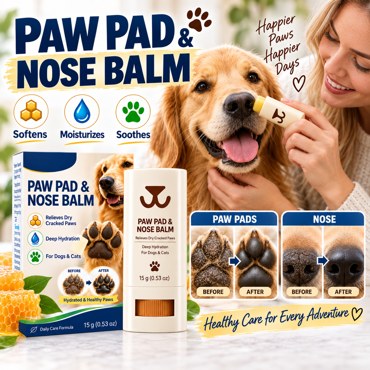 🐾✨Paw Pad Balm – Moisturizing & Repairing for Dogs & Cats