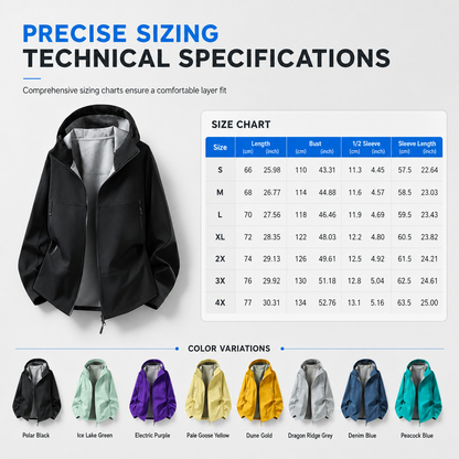 🔥Autumn Hot Sale 50%OFF🧥 Unisex Outdoor Hooded Softshell Jacket – Windproof & Water-Resistant 🌧️