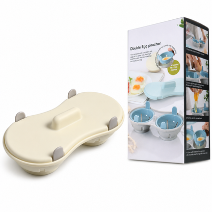 ⏳🔥LIMITED-TIME 50% OFF! ⏰Double Compartment Microwave Egg Steamer Box Kitchen Egg Cooking Mold