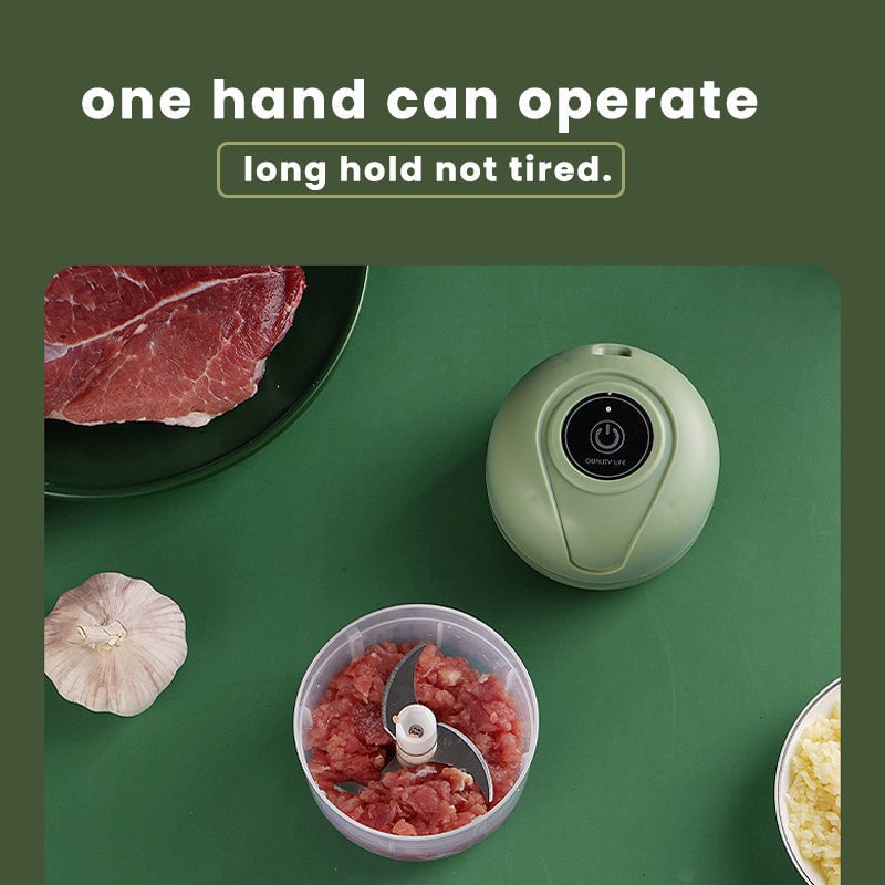 🔥Last Day Hot Sale 60%🔥USB Rechargeable Mini Electric Garlic Grinder, Portable Food Chopper for Garlic, Onion, Veggie