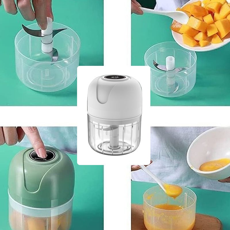 🔥Last Day Hot Sale 60%🔥USB Rechargeable Mini Electric Garlic Grinder, Portable Food Chopper for Garlic, Onion, Veggie
