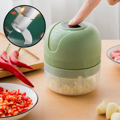 🔥Last Day Hot Sale 60%🔥USB Rechargeable Mini Electric Garlic Grinder, Portable Food Chopper for Garlic, Onion, Veggie