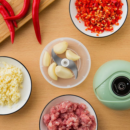 🔥Last Day Hot Sale 60%🔥USB Rechargeable Mini Electric Garlic Grinder, Portable Food Chopper for Garlic, Onion, Veggie