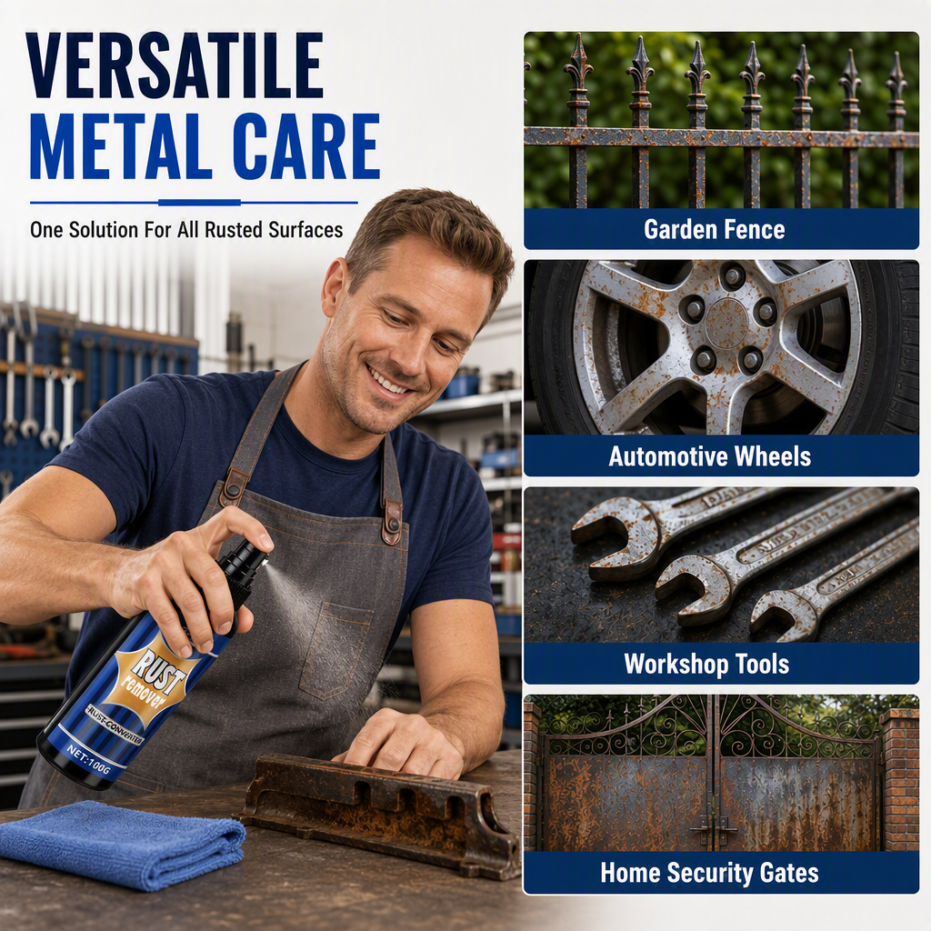 🔧✨Rust Remover Spray & Protective Metal Rust Converter – Removes Rust, Converts & Protects Metal Surfaces