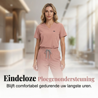 🩺 Comfort voor elke werkdag ✨ Ademend Scrubspak voor Dames – Lichtgewicht, Comfortabel & Bewegingsvrijheid