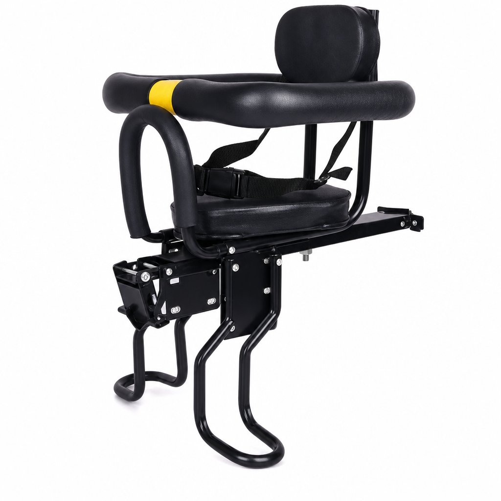 🚲👶Bicycle Child Seat with Backrest & Cushion – For Mountain Bikes, Safe & Comfortable Parent-Child Cycling