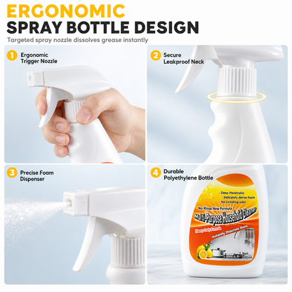 🧴🔥Multi-Purpose Kitchen Degreaser Spray – Fast-Acting, Cuts Through Grease & Grime