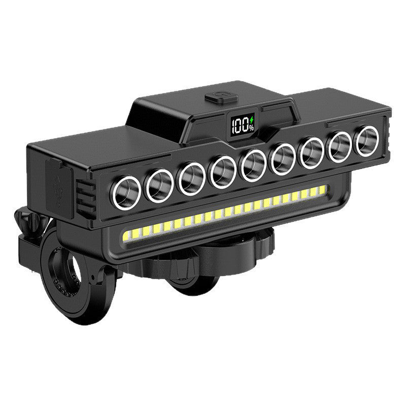 🚴 Dual Beam Bike Light: 30 LEDs, Digital Battery Display, 7 Modes, USB-C, Up to 20H Runtime