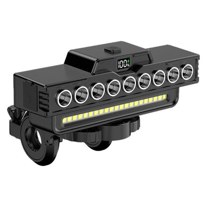 🚴 Dual Beam Bike Light: 30 LEDs, Digital Battery Display, 7 Modes, USB-C, Up to 20H Runtime