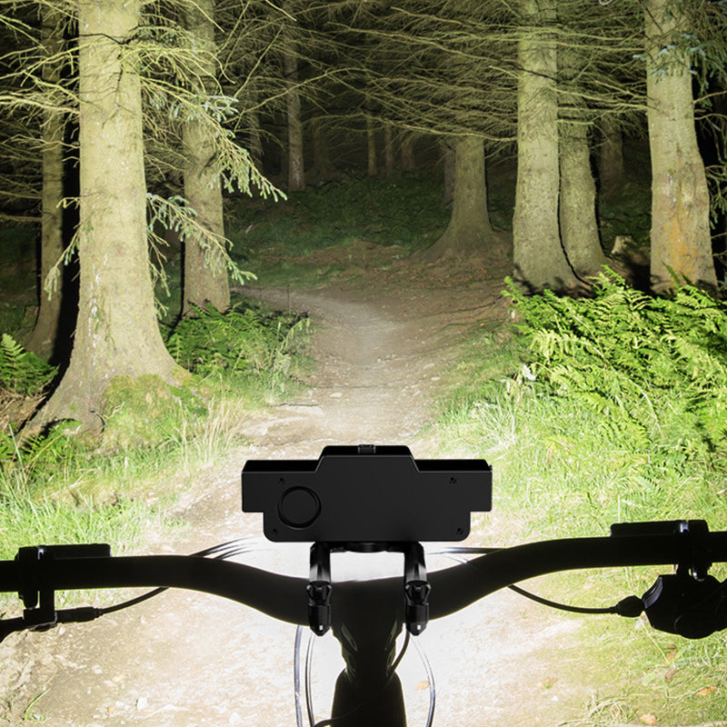🚴 Dual Beam Bike Light: 30 LEDs, Digital Battery Display, 7 Modes, USB-C, Up to 20H Runtime