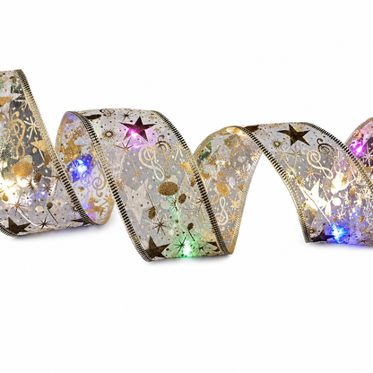 🎄✨Christmas Tree Ribbon String Lights – Festive Glow, Flexible Ribbon Design, Perfect Holiday Decor