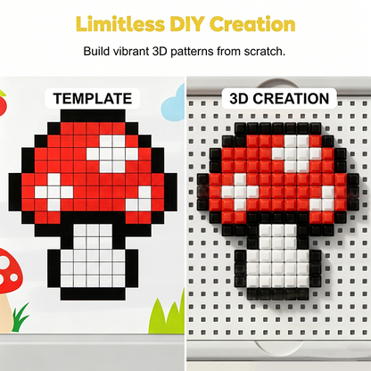 🍄🧩Creative 3D Mushroom Peg Puzzle – Fun, Educational & Hands-On Learning for Kids